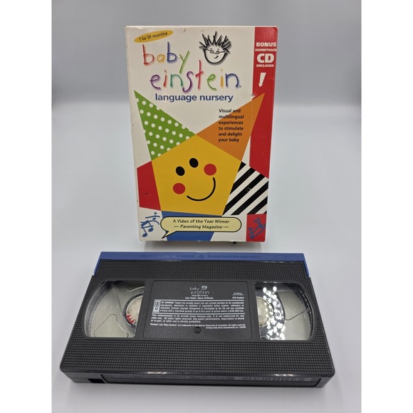 Baby Einstein Language Nursery‎ VHS Ages 1-18 Months Disney Educational *NO CD* - Picture 1 of 3